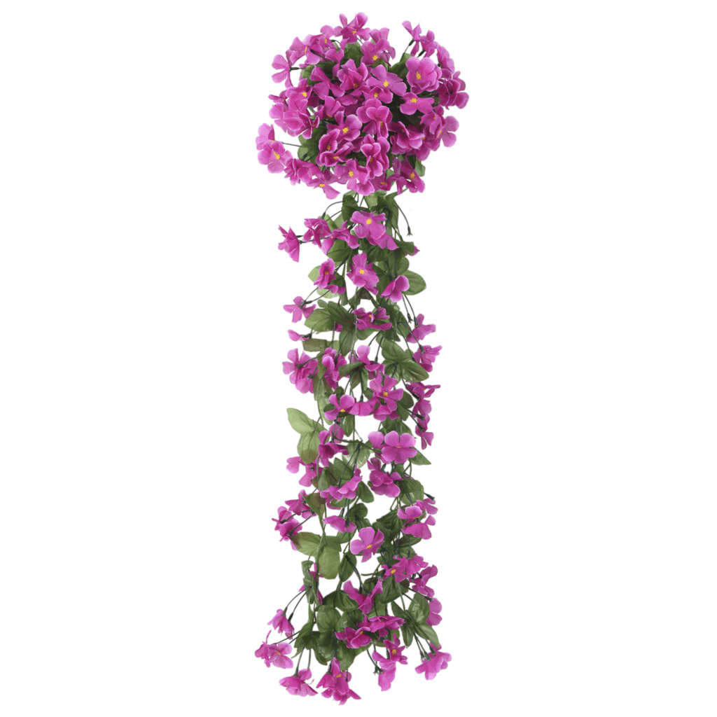 Grinaldas de flores artificiais 3 pcs 85 cm roxo claro