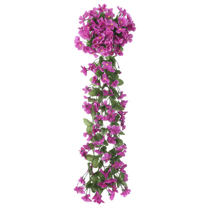 Grinaldas de flores artificiais 3 pcs 85 cm roxo claro