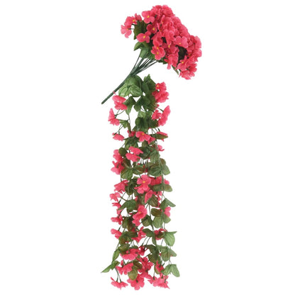 Grinaldas de flores artificiais 3 pcs 85 cm rosa