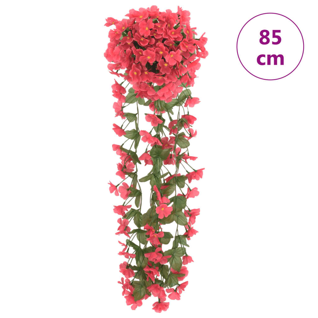 Grinaldas de flores artificiais 3 pcs 85 cm rosa