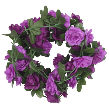 Grinaldas de flores artificiais 6 pcs 240 cm roxo claro