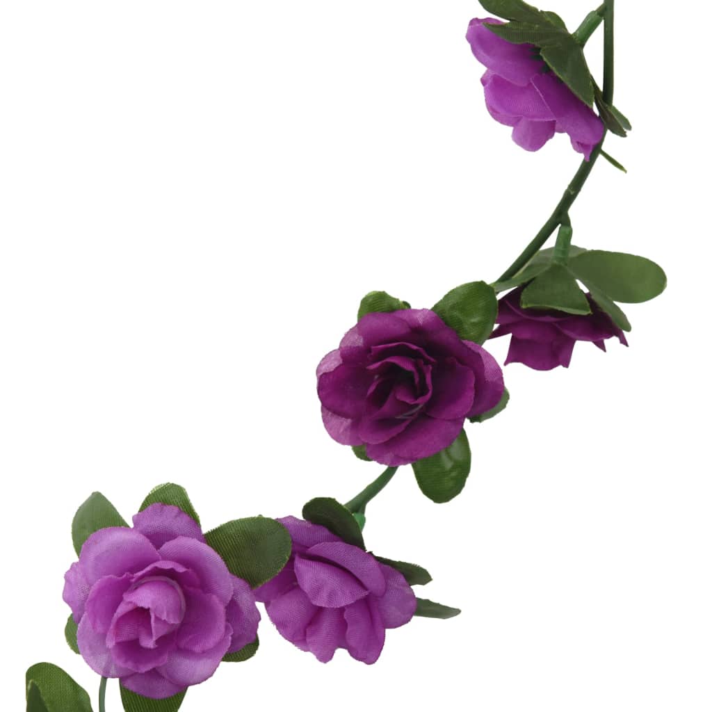 Grinaldas de flores artificiais 6 pcs 240 cm roxo claro