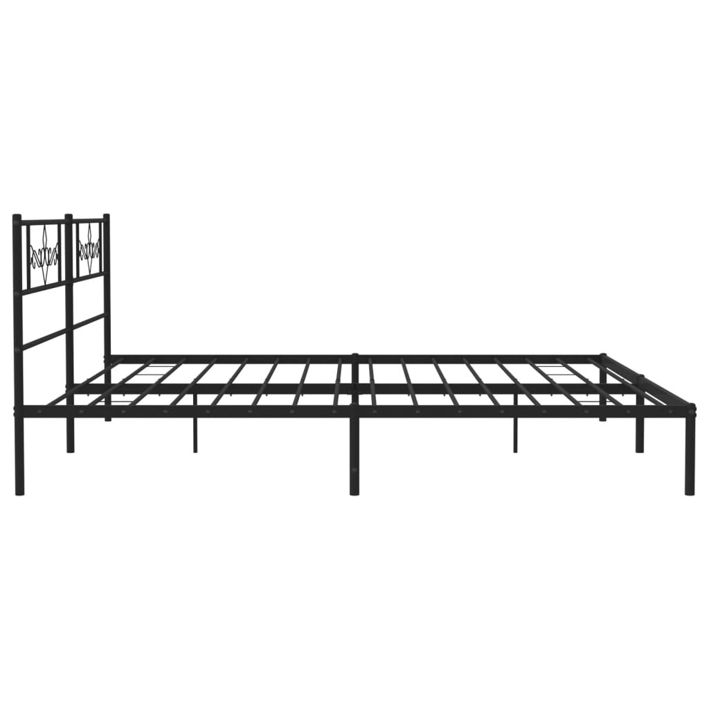 Estrutura de cama com cabeceira 183x213 cm metal preto