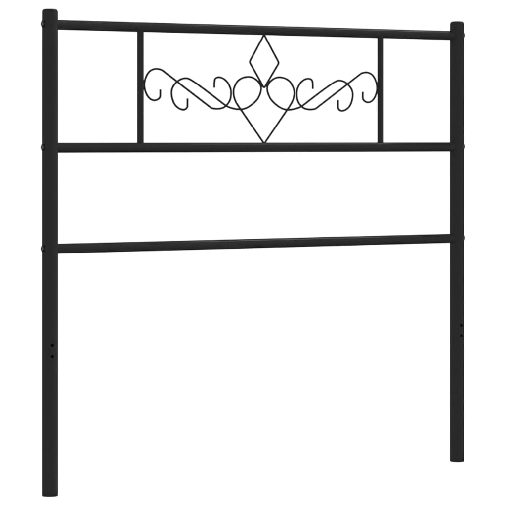 Cabeceira de cama 75 cm metal preto