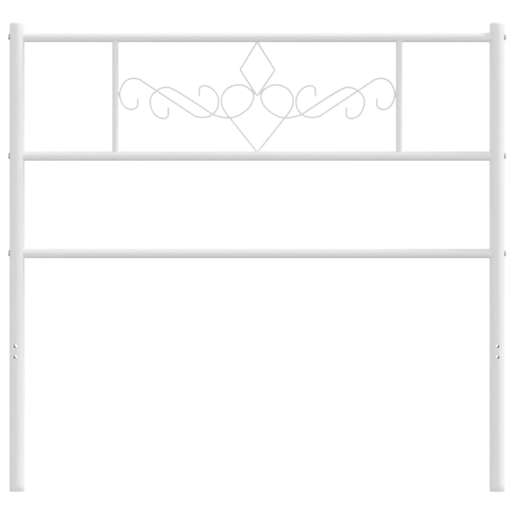 Cabeceira de cama 75 cm metal branco