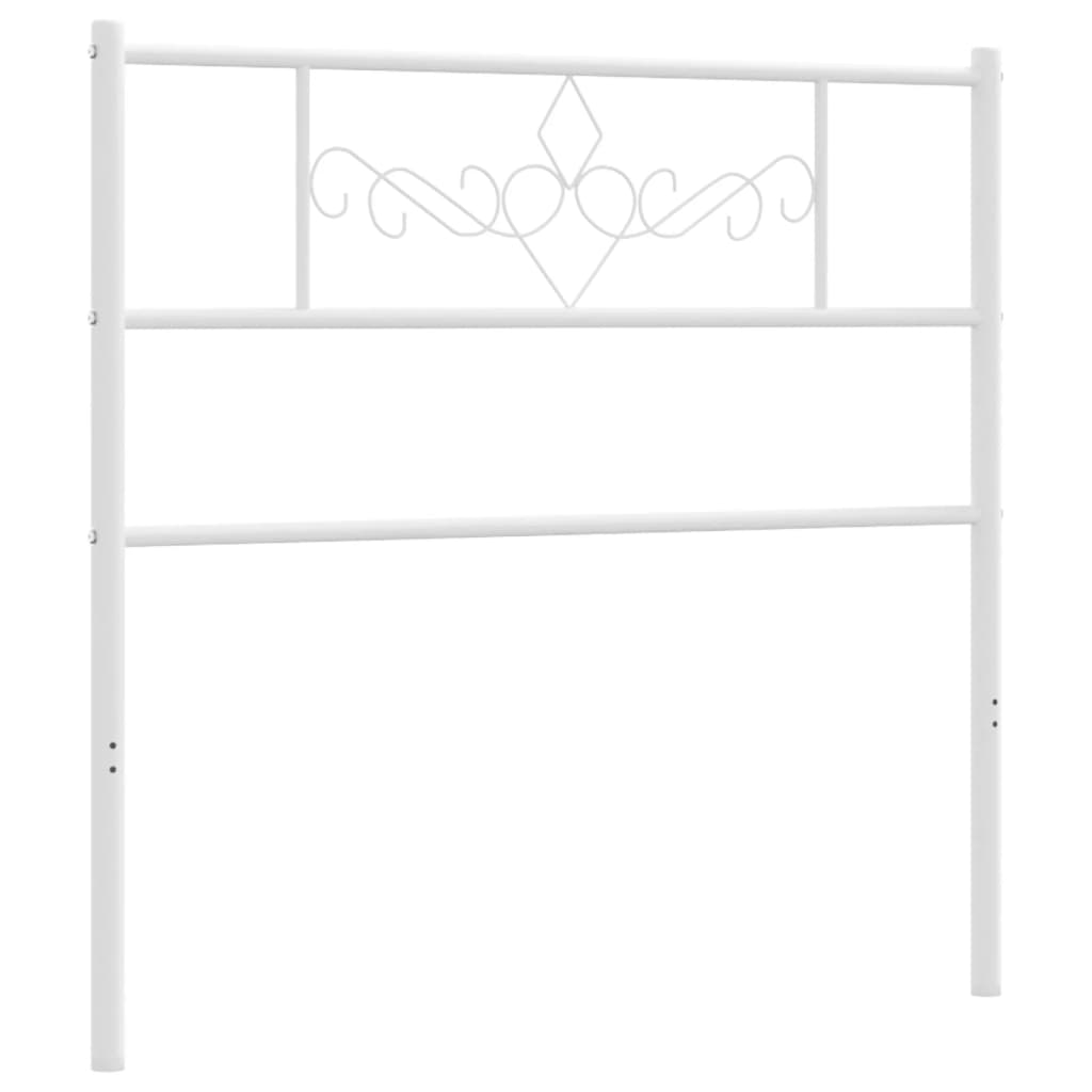 Cabeceira de cama 75 cm metal branco