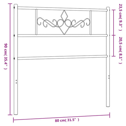 Cabeceira de cama 75 cm metal branco