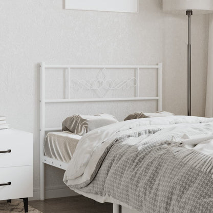 Cabeceira de cama 75 cm metal branco