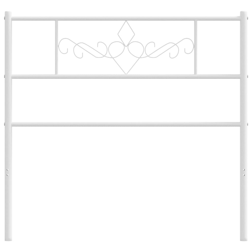 Cabeceira de cama 90 cm metal branco