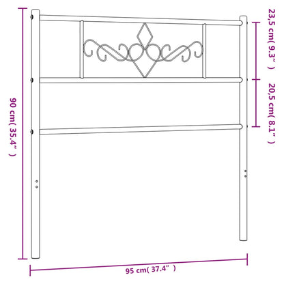 Cabeceira de cama 90 cm metal branco