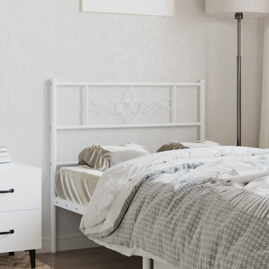 Cabeceira de cama 107 cm metal branco