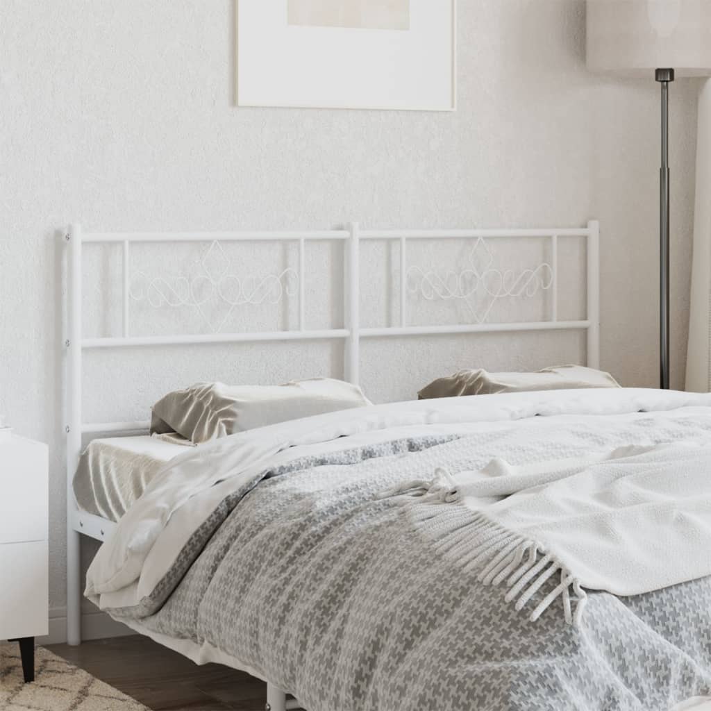 Cabeceira de cama 150 cm metal branco