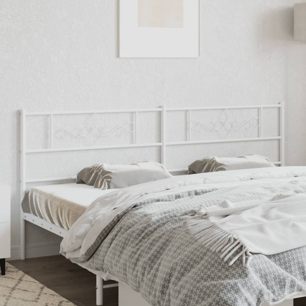 Cabeceira de cama 200 cm metal branco