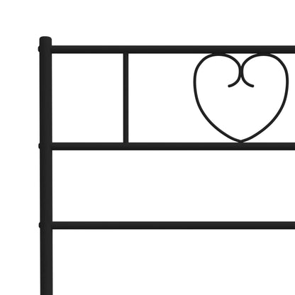 Estrutura de cama com cabeceira 90x190 cm metal preto