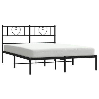 Estrutura de cama com cabeceira 120x200 cm metal preto