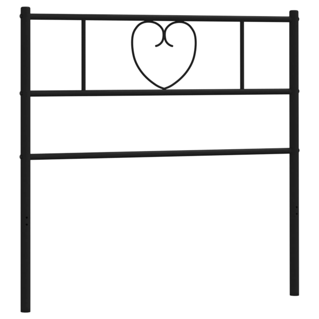 Cabeceira de cama 75 cm metal preto