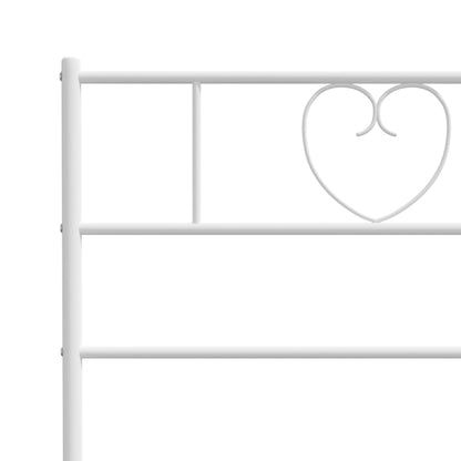 Estrutura de cama com cabeceira 90x190 cm metal branco