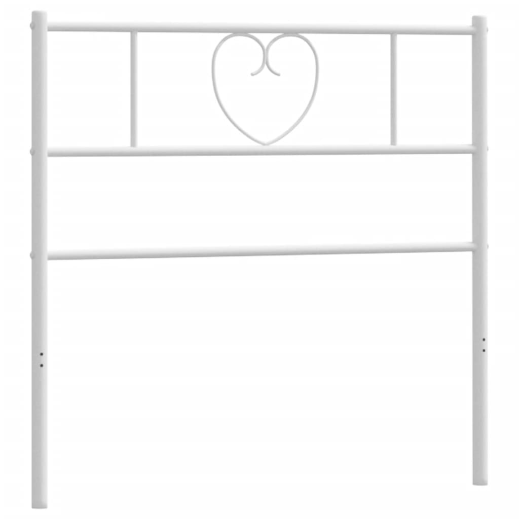 Cabeceira de cama 75 cm metal branco