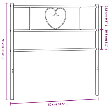 Cabeceira de cama 75 cm metal branco