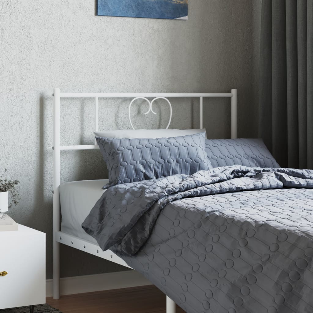 Cabeceira de cama 75 cm metal branco