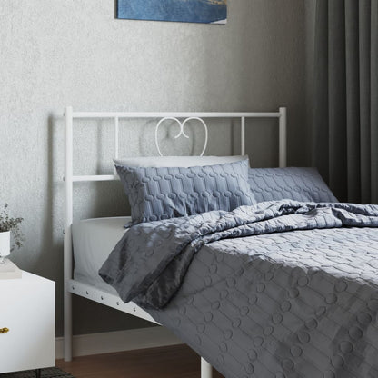 Cabeceira de cama 75 cm metal branco