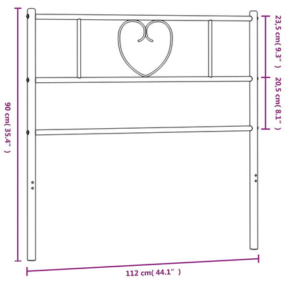 Cabeceira de cama 107 cm metal branco