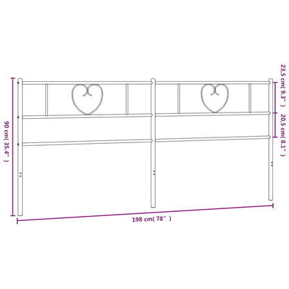 Cabeceira de cama 193 cm metal branco