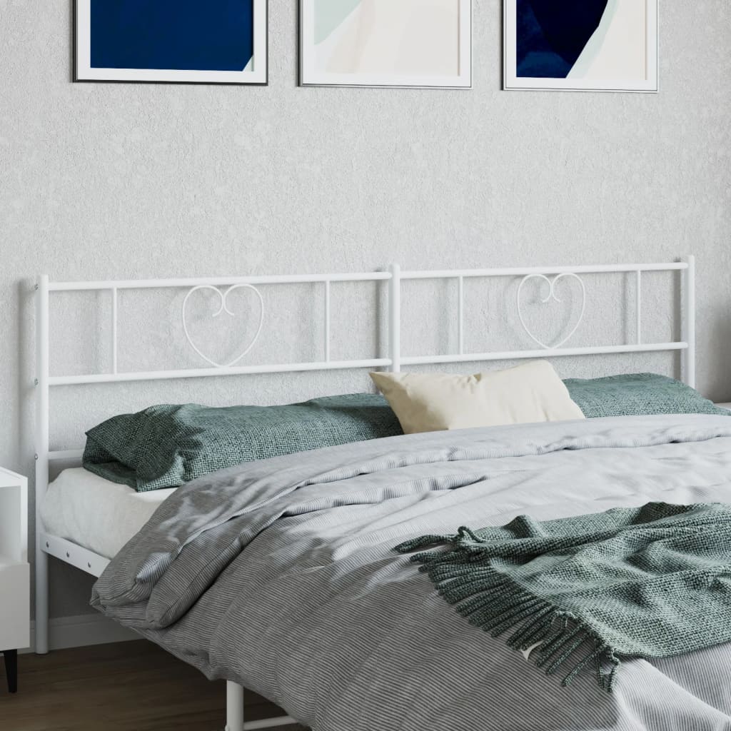 Cabeceira de cama 193 cm metal branco