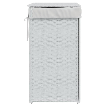 Cesto para roupa suja com tampa 46x33x60 cm vime PE branco