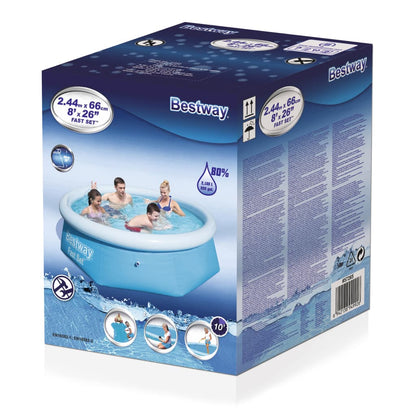 Bestway Fast Set Piscina insuflável redonda 244x66 cm 57265