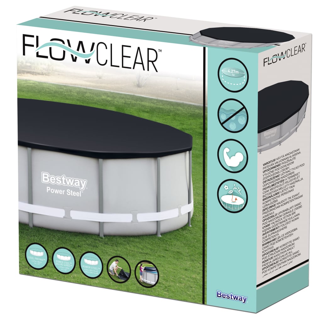 Bestway Cobertura de piscina Flowclear 427 cm