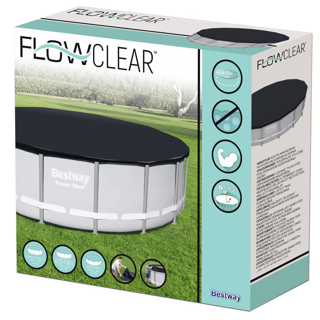 Bestway Cobertura de piscina Flowclear 488 cm