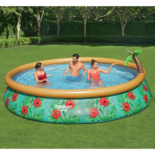 Bestway Conjunto piscina insuflável Fast Set Paradise Palms 457x84 cm