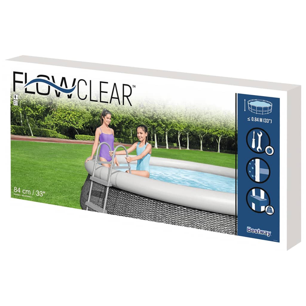 Bestway Escada para piscina com 2 degraus Flowclear 84 cm