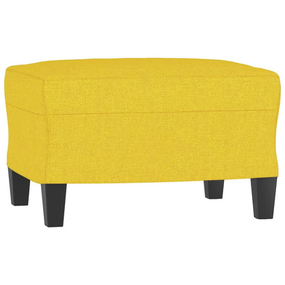 Poltrona com apoio de pés 60 cm tecido amarelo-claro