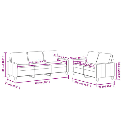 2 pcs conjunto sofás c/ almofadões couro artificial cor creme