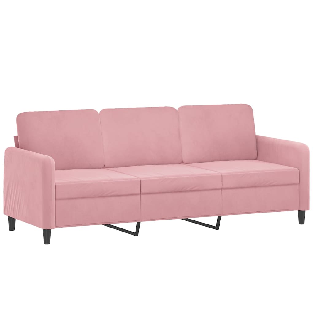 2 pcs conjunto de sofás com almofadas veludo rosa