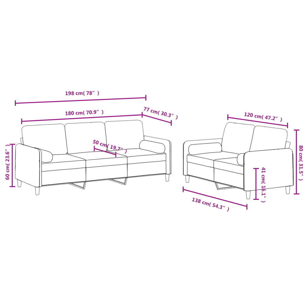 2 pcs conjunto de sofás com almofadas veludo amarelo