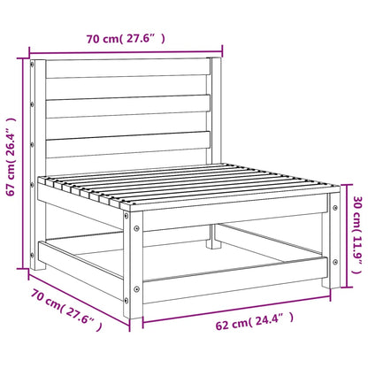 Sofá sem apoio de braços p/ jardim 70x70x67 cm pinho maciço