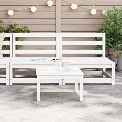 Sofás sem braços p/ jardim 2 pcs 70x70x67cm pinho maciço branco