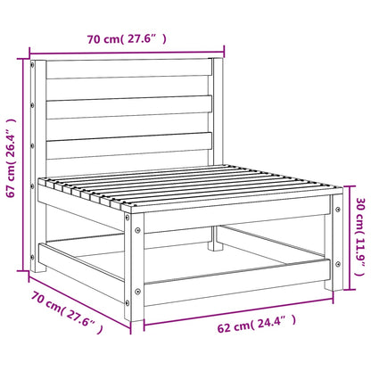 Sofás sem braços para jardim 2 pcs pinho maciço castanho-mel