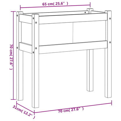 Vasos/floreiras de jardim com pernas 2 pcs pinho maciço