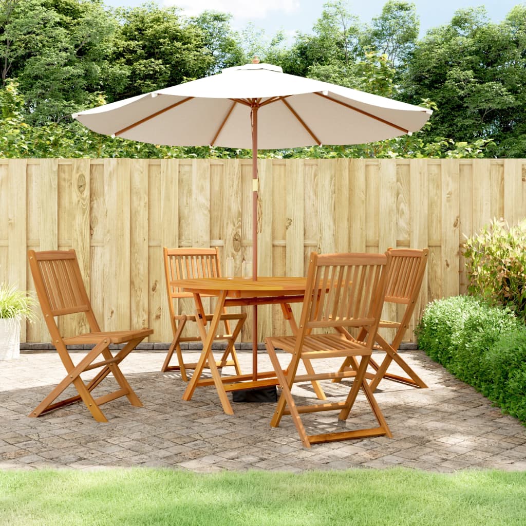 Conjunto de jantar p/ jardim 5 pcs madeira de acácia maciça