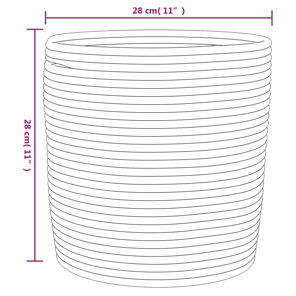 Cestos de arrumação 2 pcs Ø28x28 cm algodão cinzento e branco