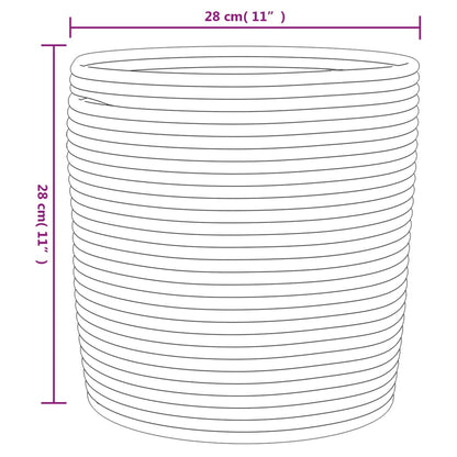 Cestos de arrumação 2 pcs Ø28x28 cm algodão cinzento e branco