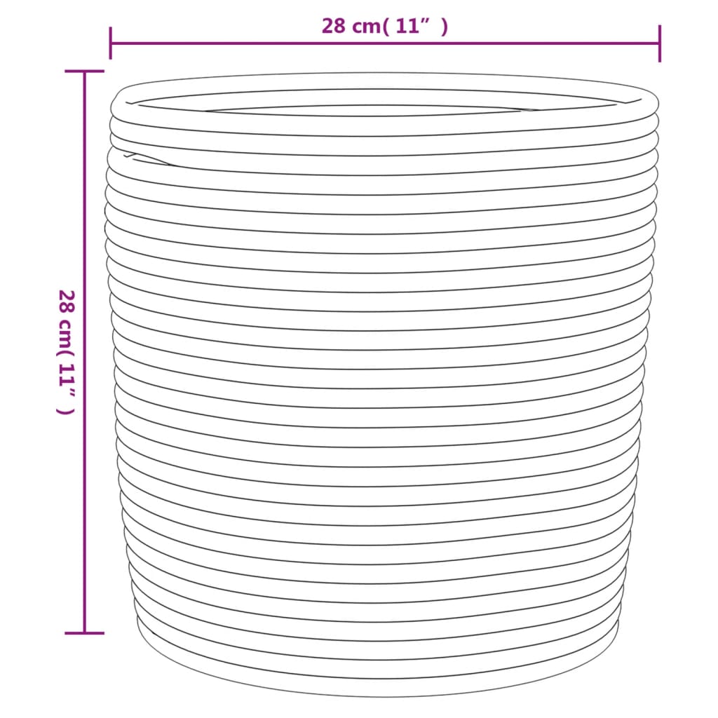 Cestos de arrumação 2 pcs Ø28x28 cm algodão castanho e branco