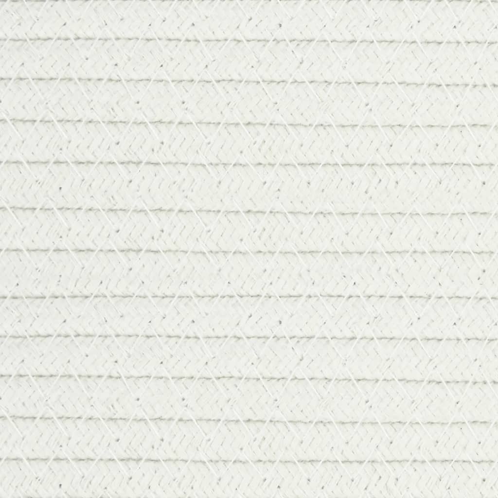 Cesto de arrumação Ø45x25 cm algodão cinzento e branco