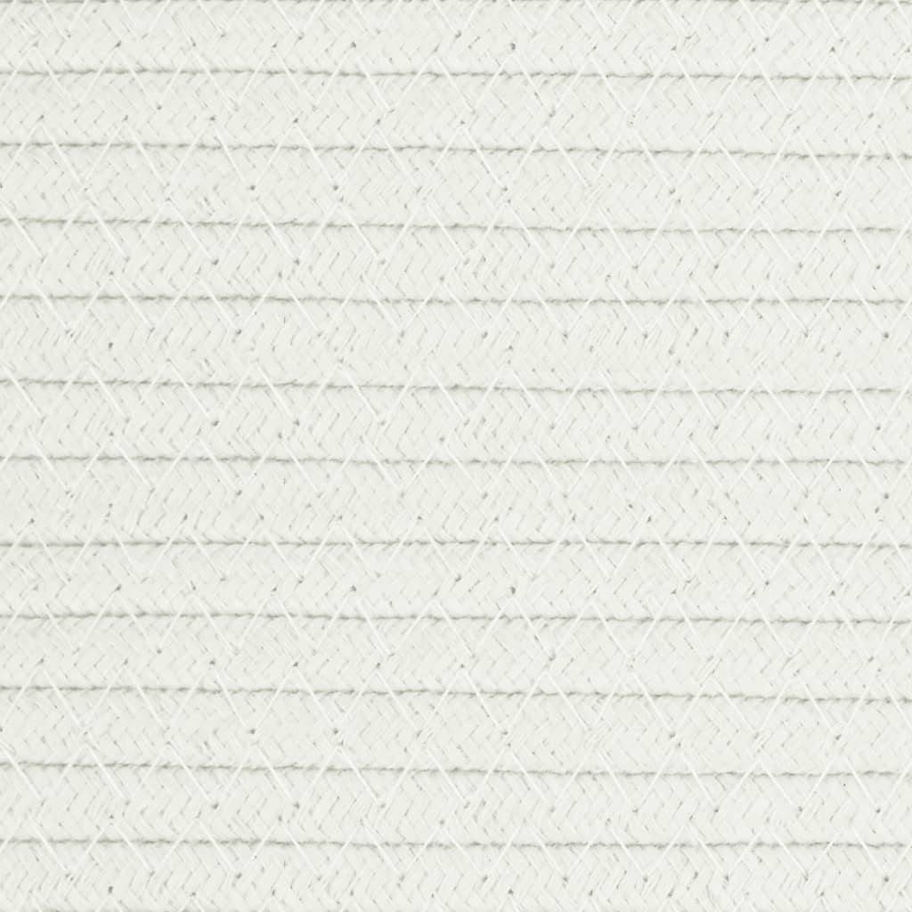 Cesto de arrumação Ø45x25 cm algodão cinzento e branco