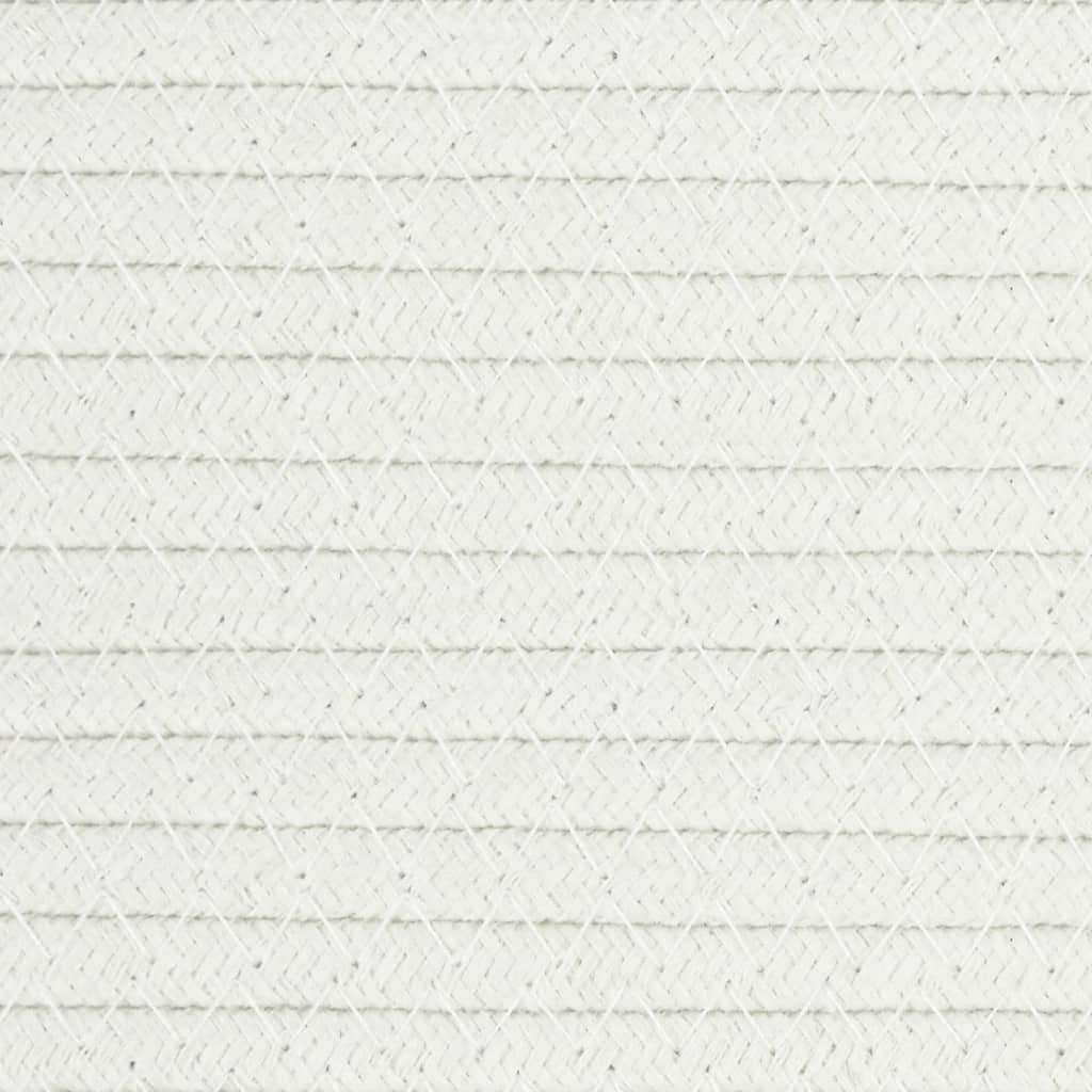 Cesto de arrumação Ø40x35 cm algodão cinzento e branco