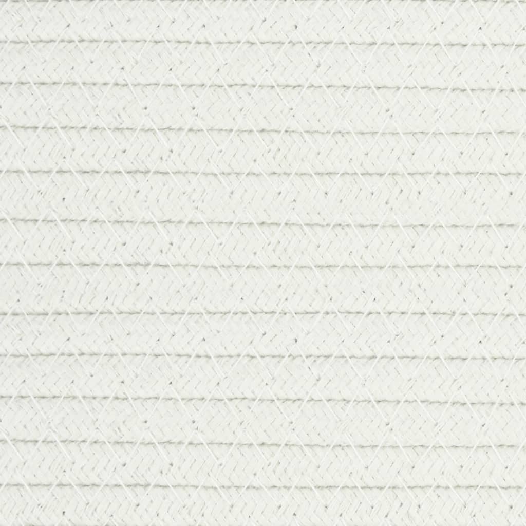 Cesto de arrumação Ø51x33 cm algodão cinzento e branco